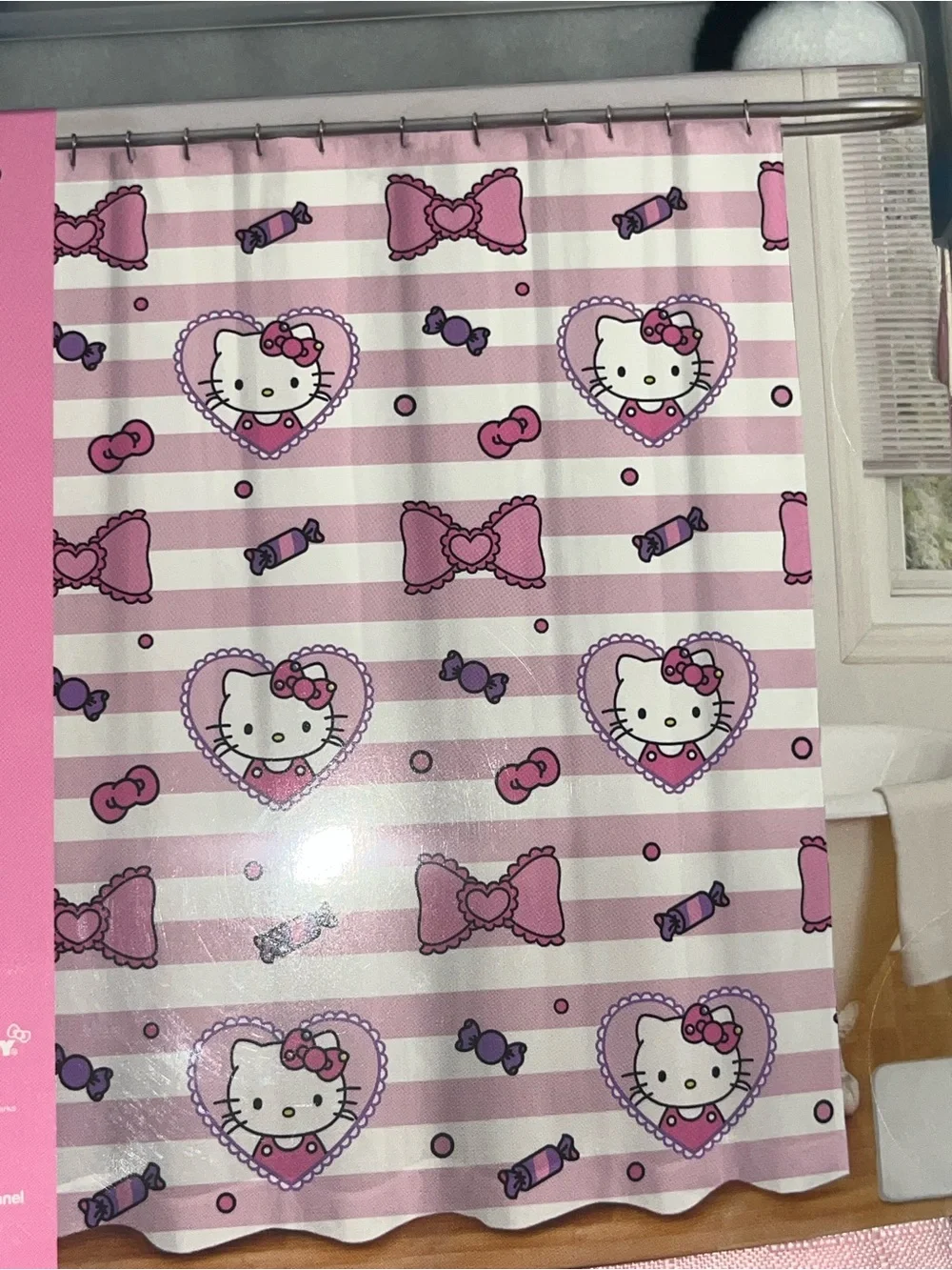 Hello Kitty Pink Shower Curtain 13 pc Set NEW NWT